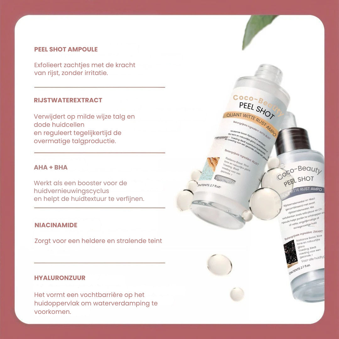CocoBeauty Peel Shot Glow Rijst Ampoule