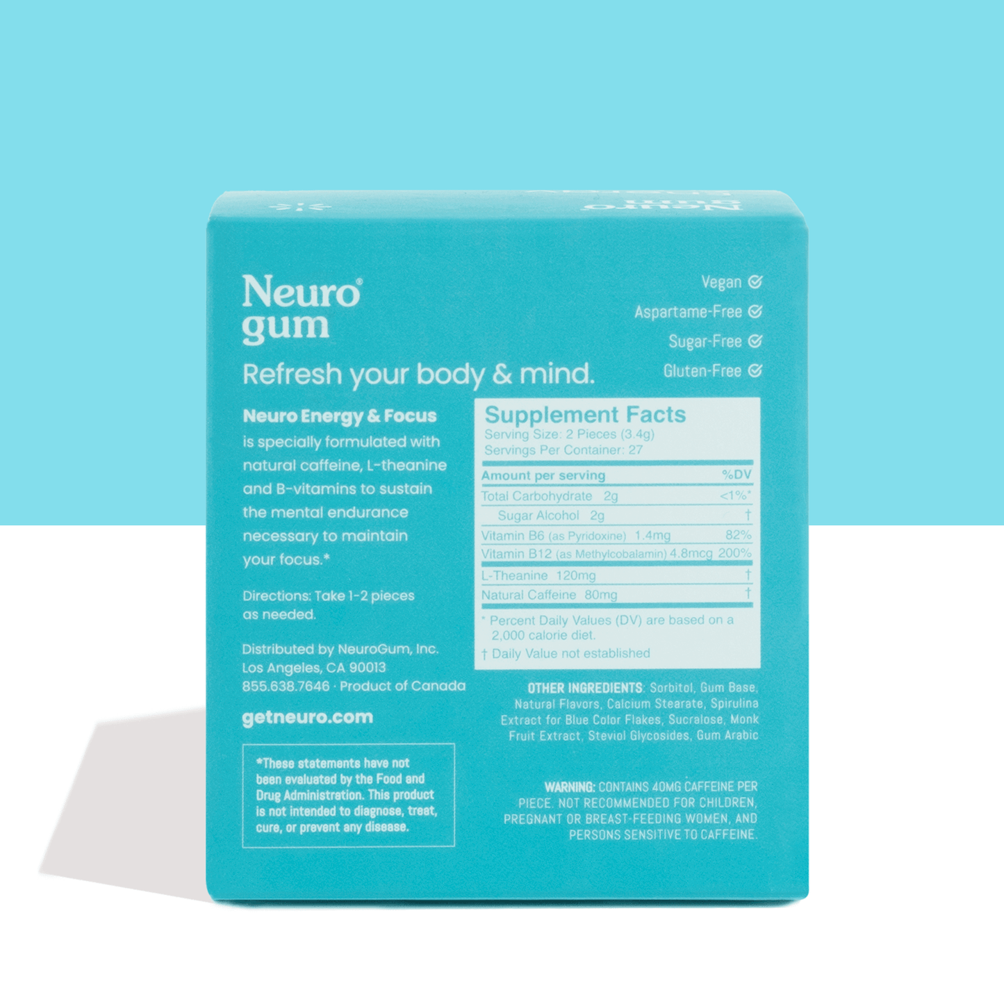 Neuro Gum | 6 Pack | 54 Stuks Pepermunt