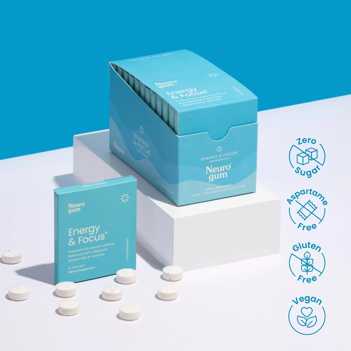 Neuro Gum | 6 Pack | 54 Stuks Pepermunt